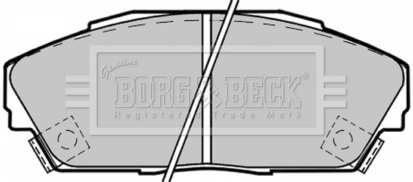 BORG & BECK stabdžių trinkelių rinkinys, diskinis stabdys BBP1217